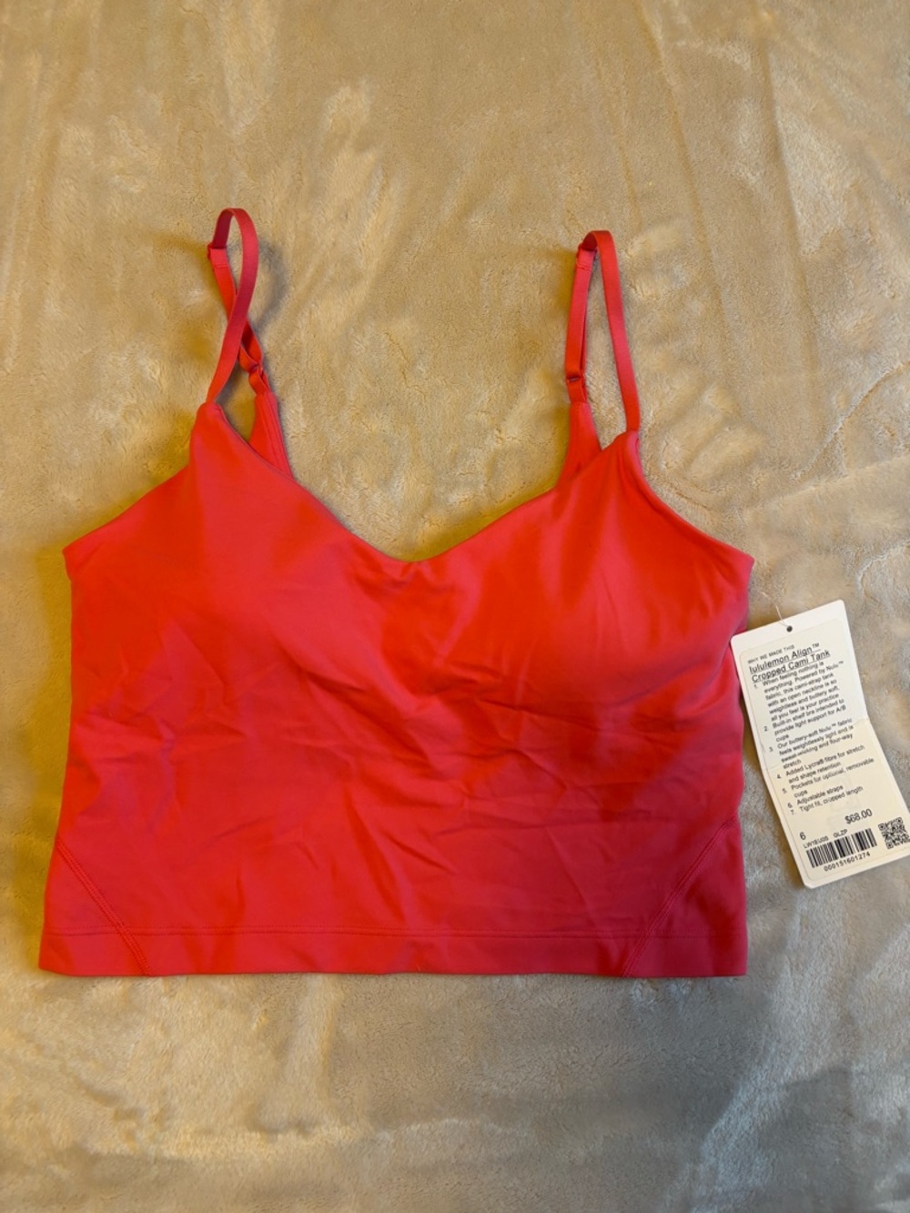 lululemon athletica Hot pink Seamless Cami Bralette Top